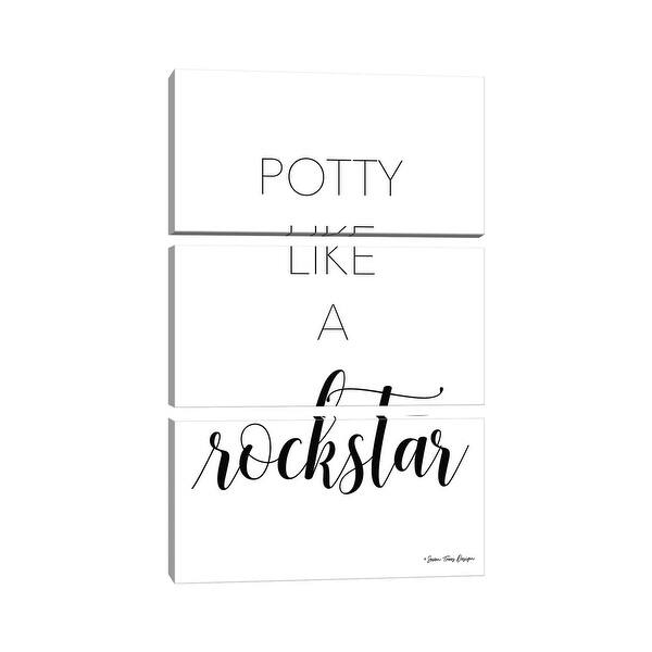 iCanvas "Potty Like a Rockstar I" by Seven Trees Design 3Piece Canvas